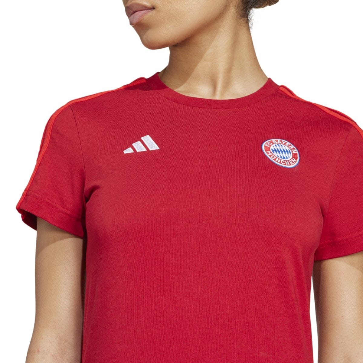 adidas Women's FC Bayern 3-Stripes T-Shirt | IT4147 Hoodie adidas 