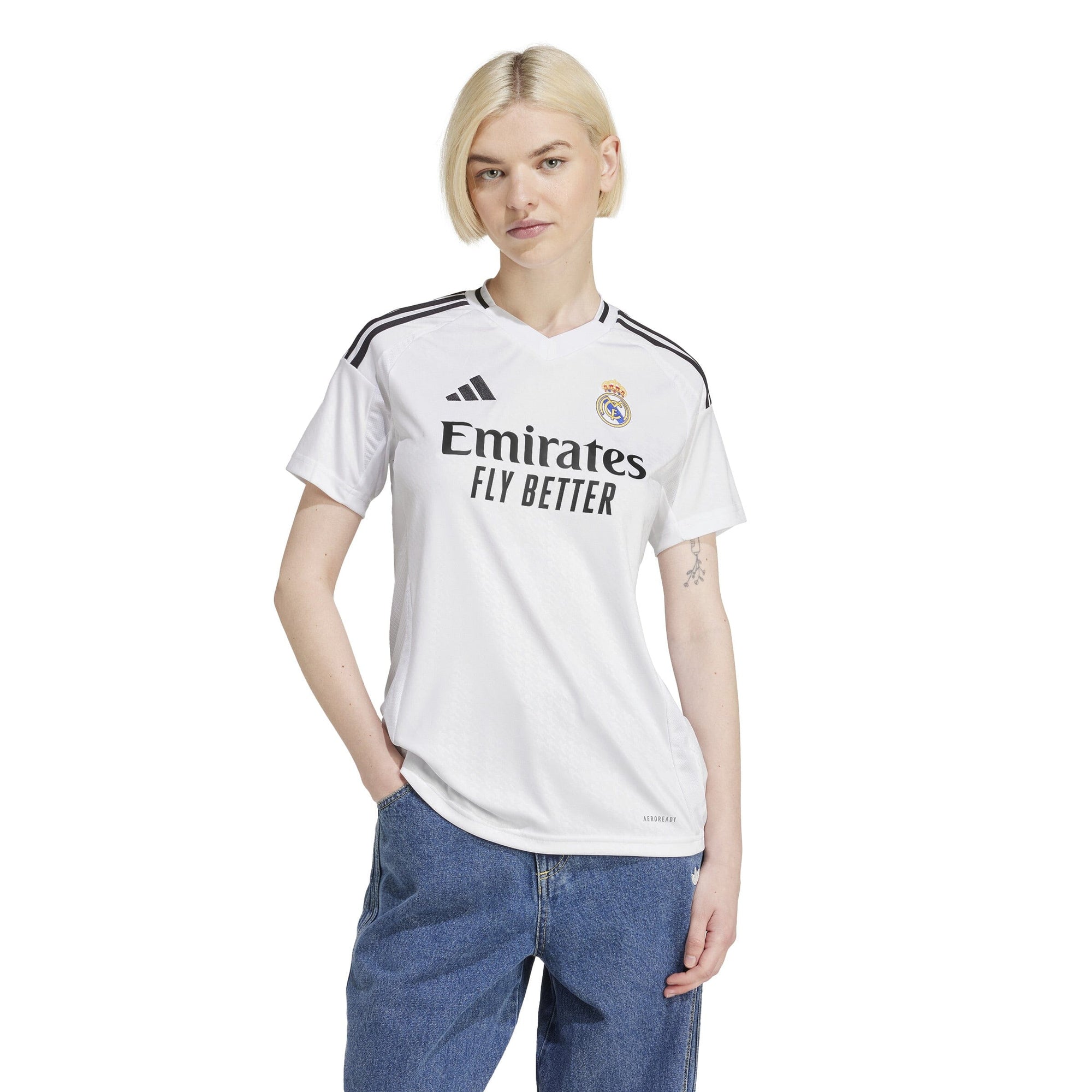 adidas Women's Real Madrid 24/25 Home Jersey | IT5182 Jersey Adidas Small White 