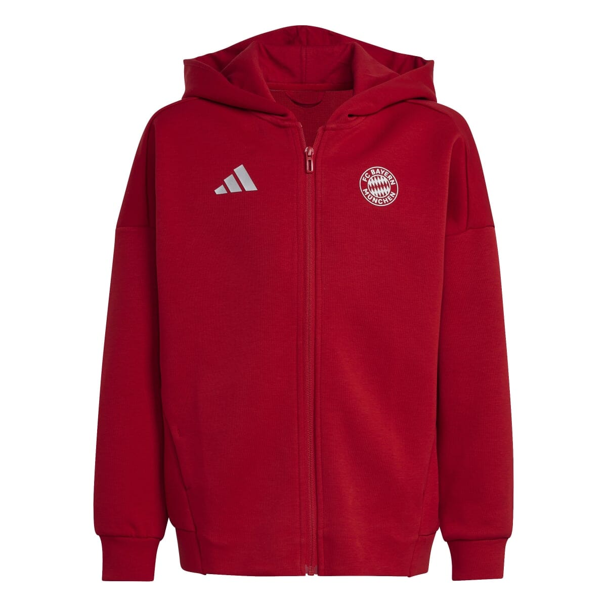 adidas Youth FC Bayern Anthem Jacket | IT4122 Hoodie adidas Youth Medium Red 