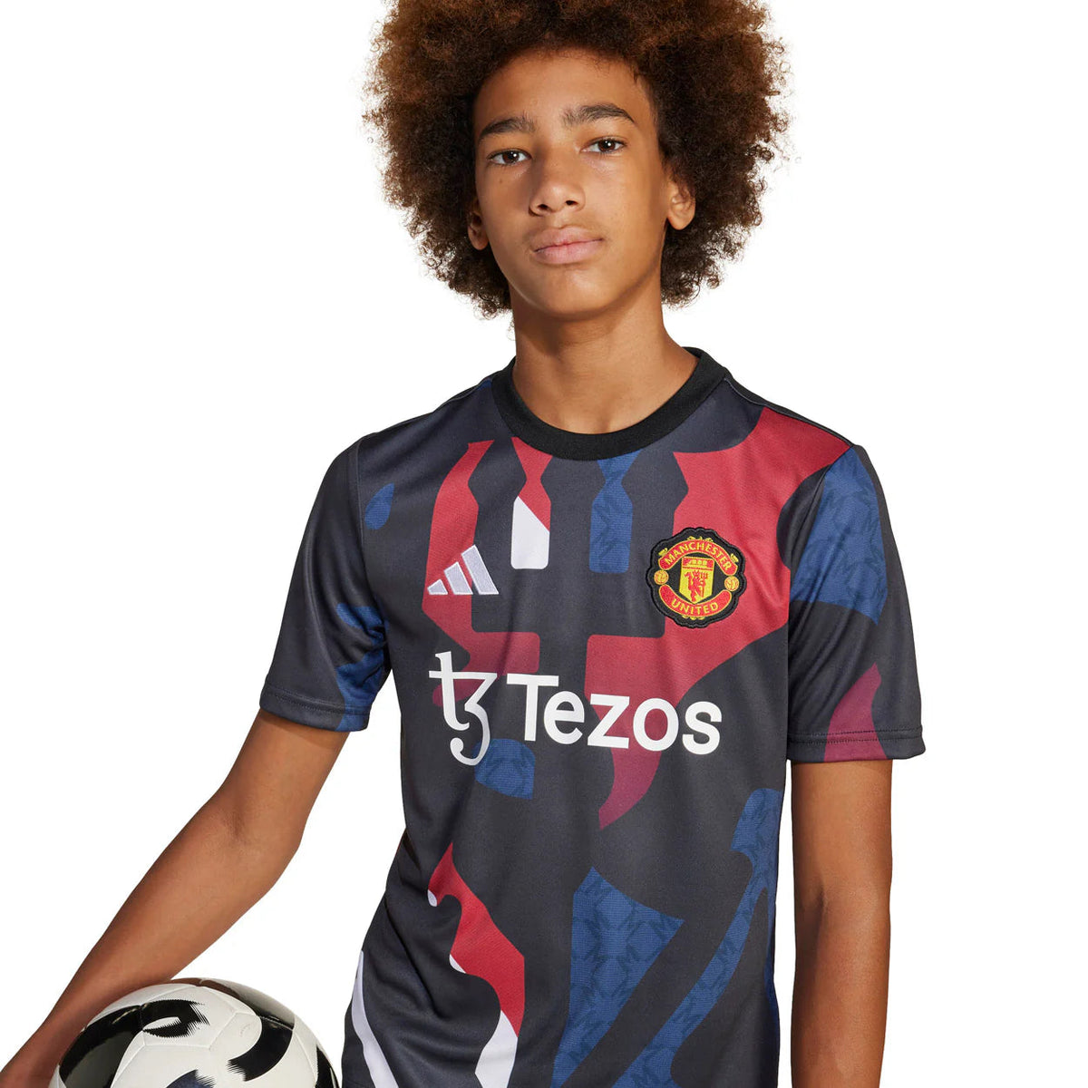 adidas Youth Manchester United Preshi Shirt | JD7146 Shirt adidas Youth Medium Black/Red 