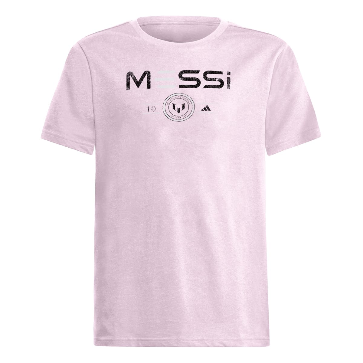 adidas Youth Messi Heritage T-Shirt | JX6826 Shirt adidas Youth Medium Pink 