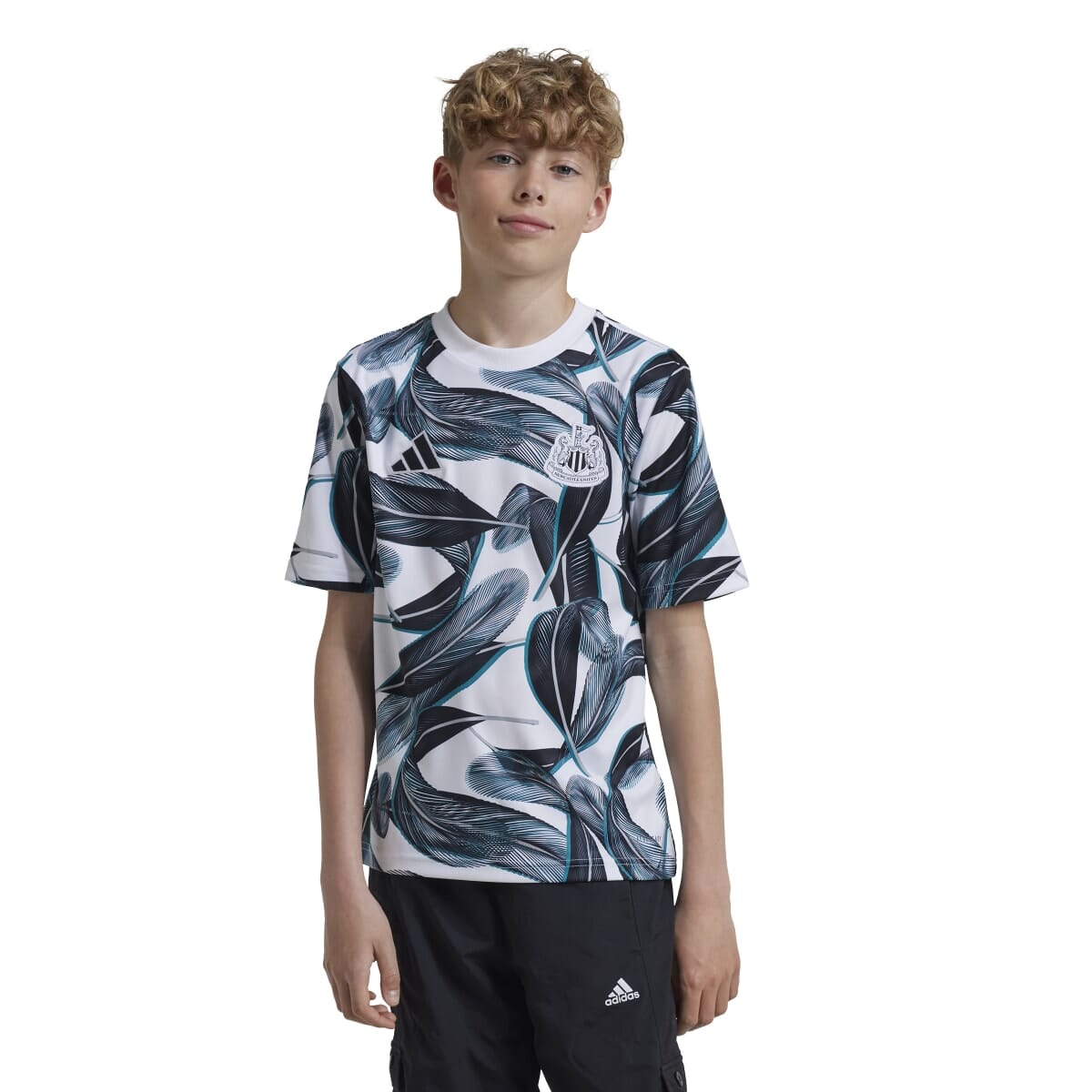 adidas Youth Newcastle United FC Pre-Match Jersey | IZ3164 Jersey Adidas Youth Medium Eqt Green / Clear Onix / Black 