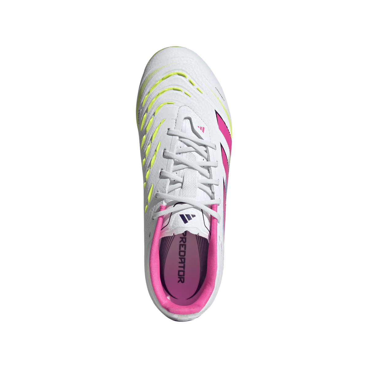 adidas Youth Predator Elite FG Soccer Shoes White/Lucid Pink/Lucid lemon / 1 adidas Youth Predator Elite FG Soccer Shoes White/Lucid Pink/Lucid lemon / 1