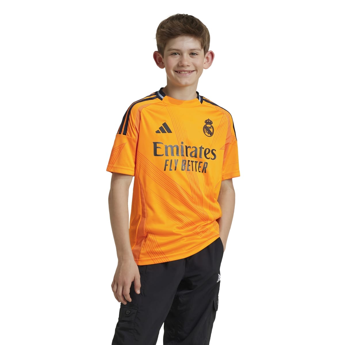 adidas Youth Real Madrid 24/25 Away Jersey | IT5177 Jersey adidas Youth Medium Orange 