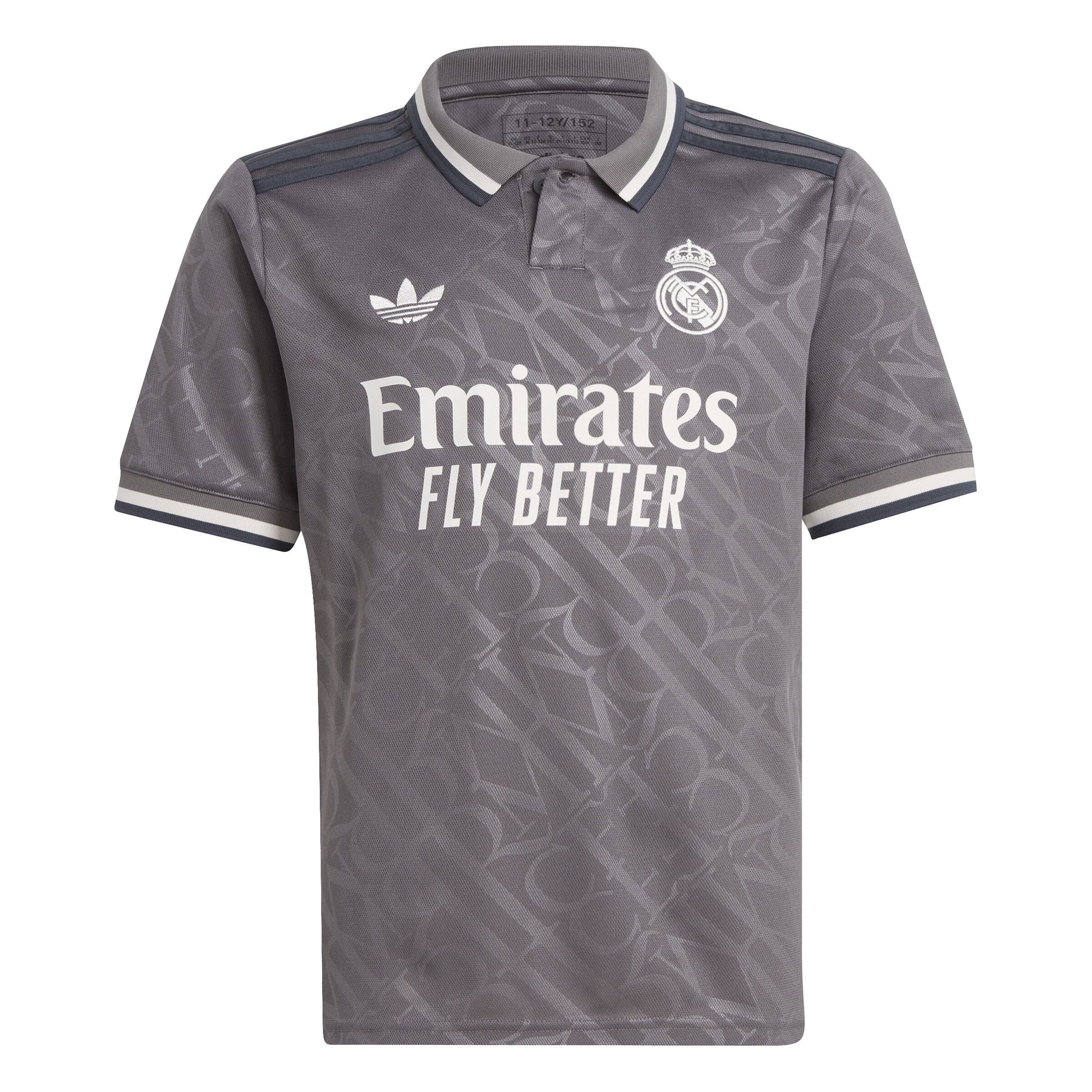 adidas Youth Real Madrid 24/25 Third Jersey | IT3438 T-Shirt adidas Youth Medium Charcoal 