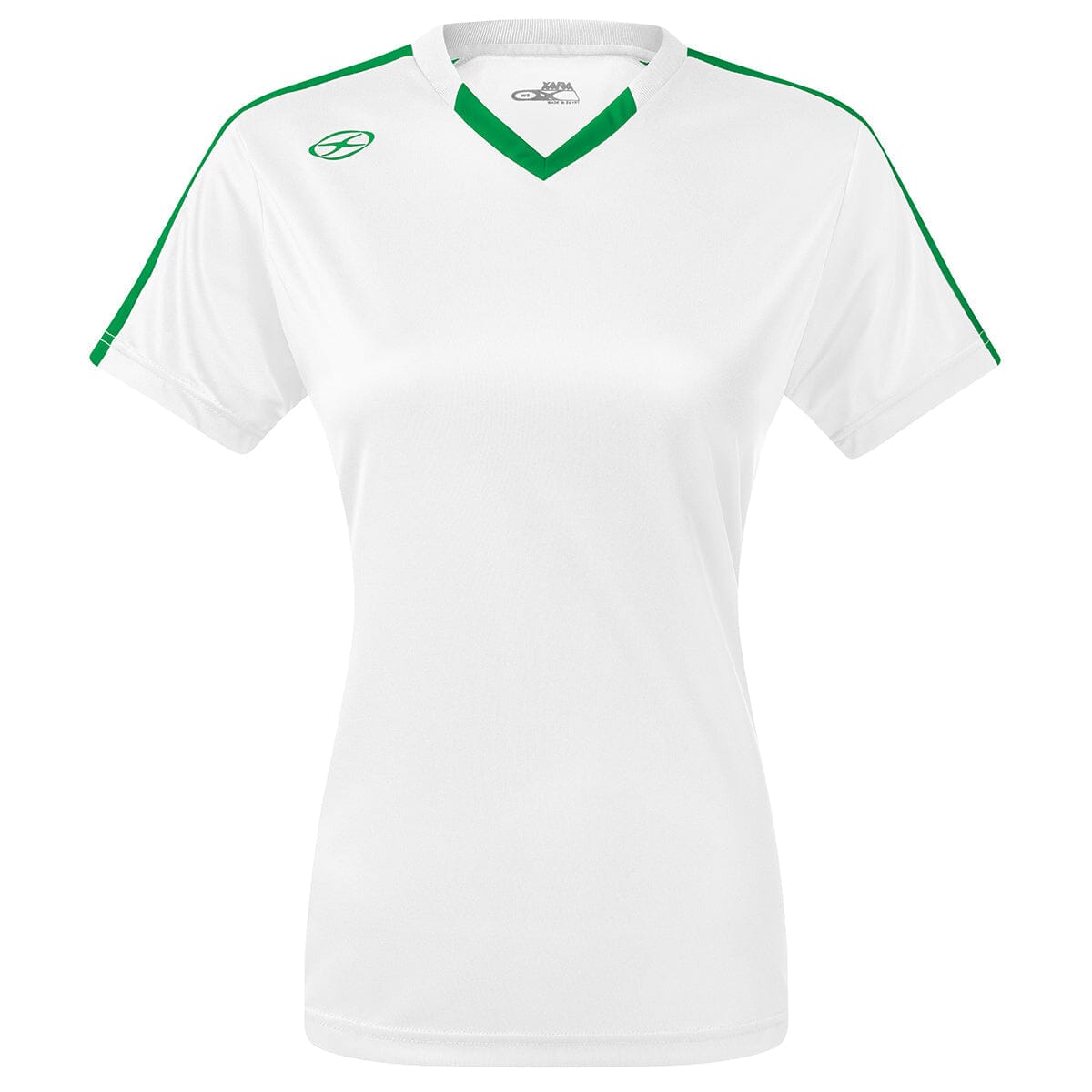 Britannia Jersey - Away Colors - Female Shirt Xara Soccer White/Green Womens Youth Medium 