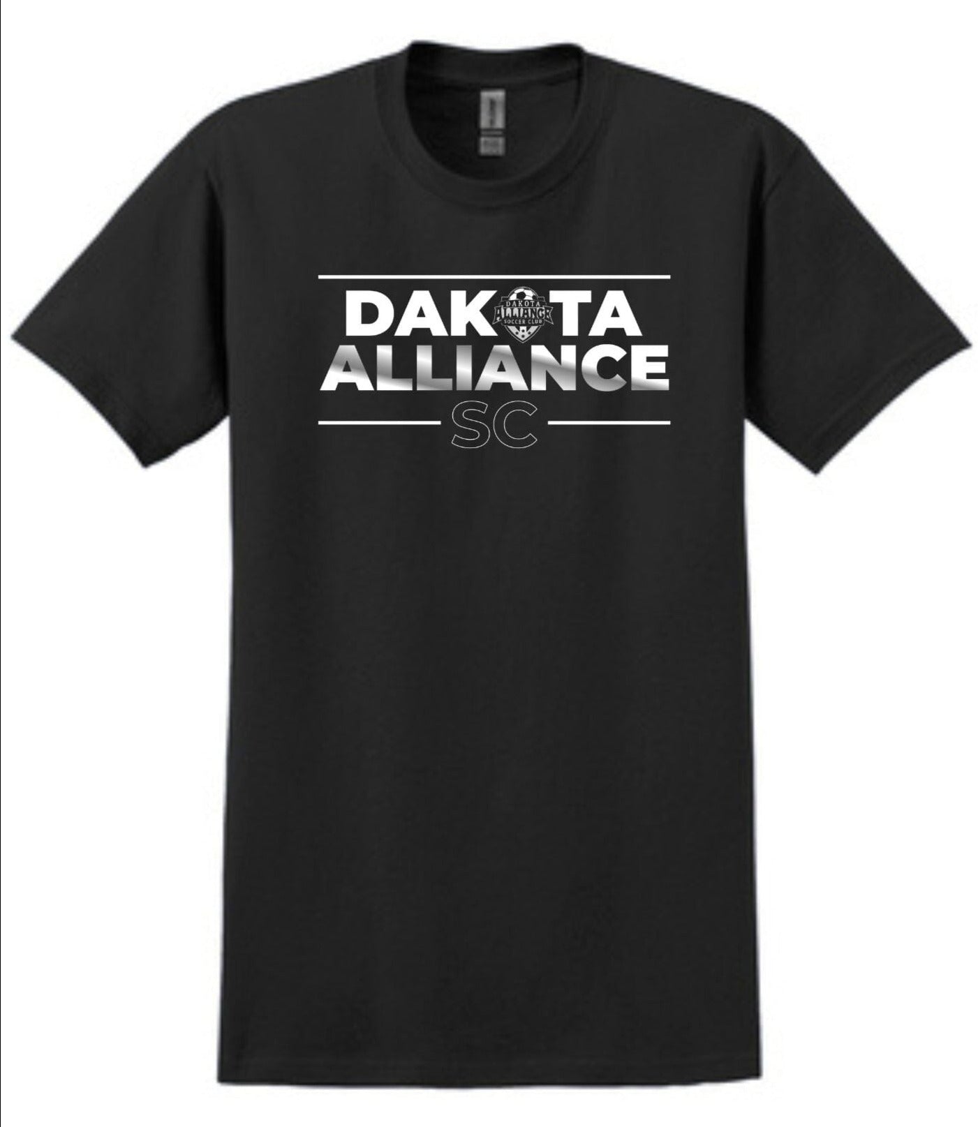 DASC Men's/Unisex Cotton T-Shirt - Fan Gear Shirt Gildan Men's Small Black Dakota Alliance