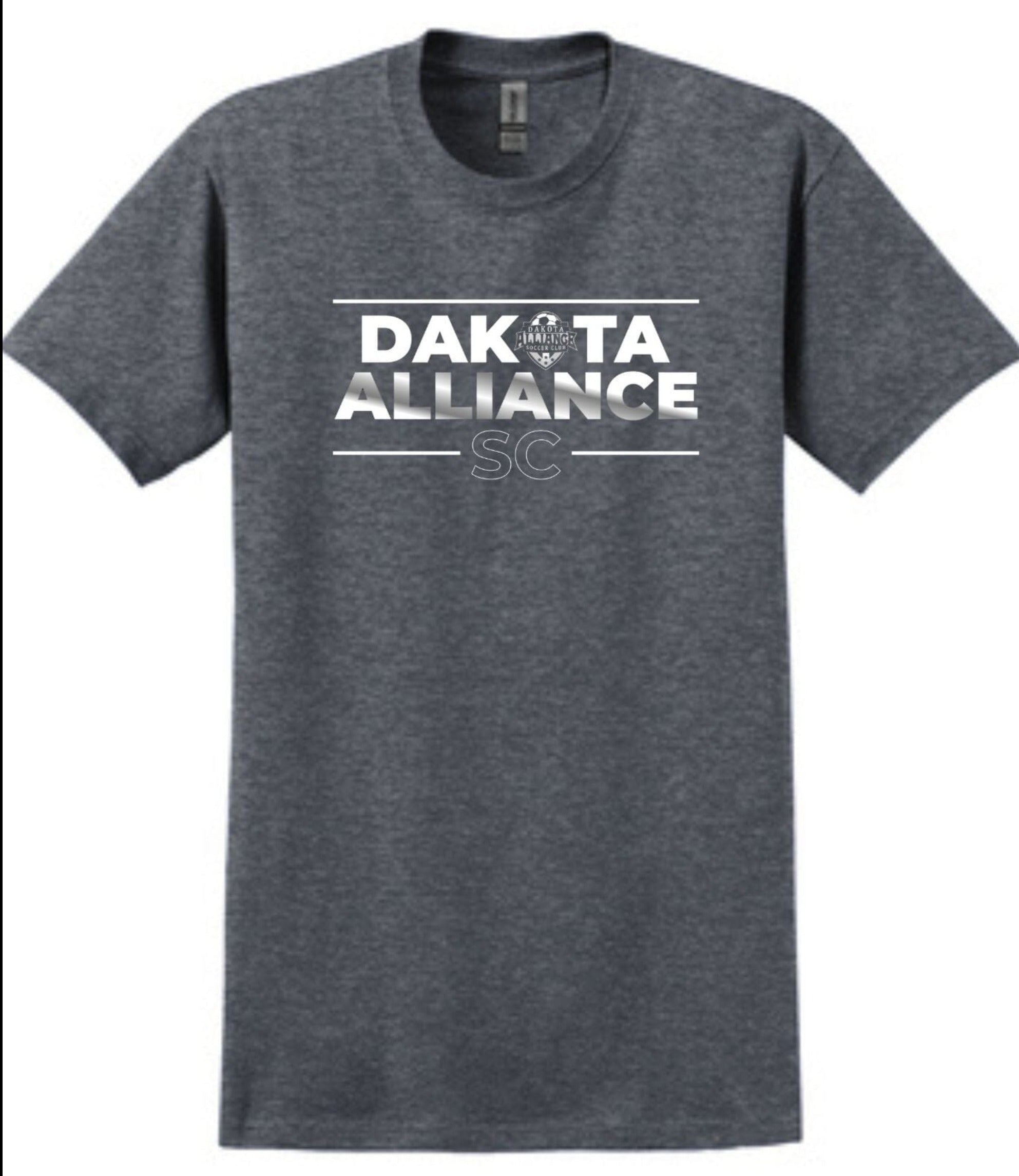 DASC Men's/Unisex Cotton T-Shirt - Fan Gear Shirt Gildan Men's Small Dark Heather Dakota Alliance