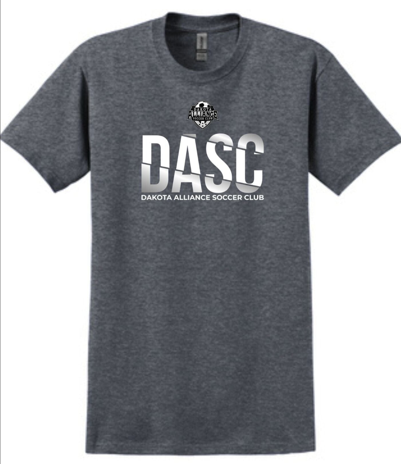 DASC Men's/Unisex Cotton T-Shirt - Fan Gear Shirt Gildan Men's Small Dark Heather DASC Horizontal