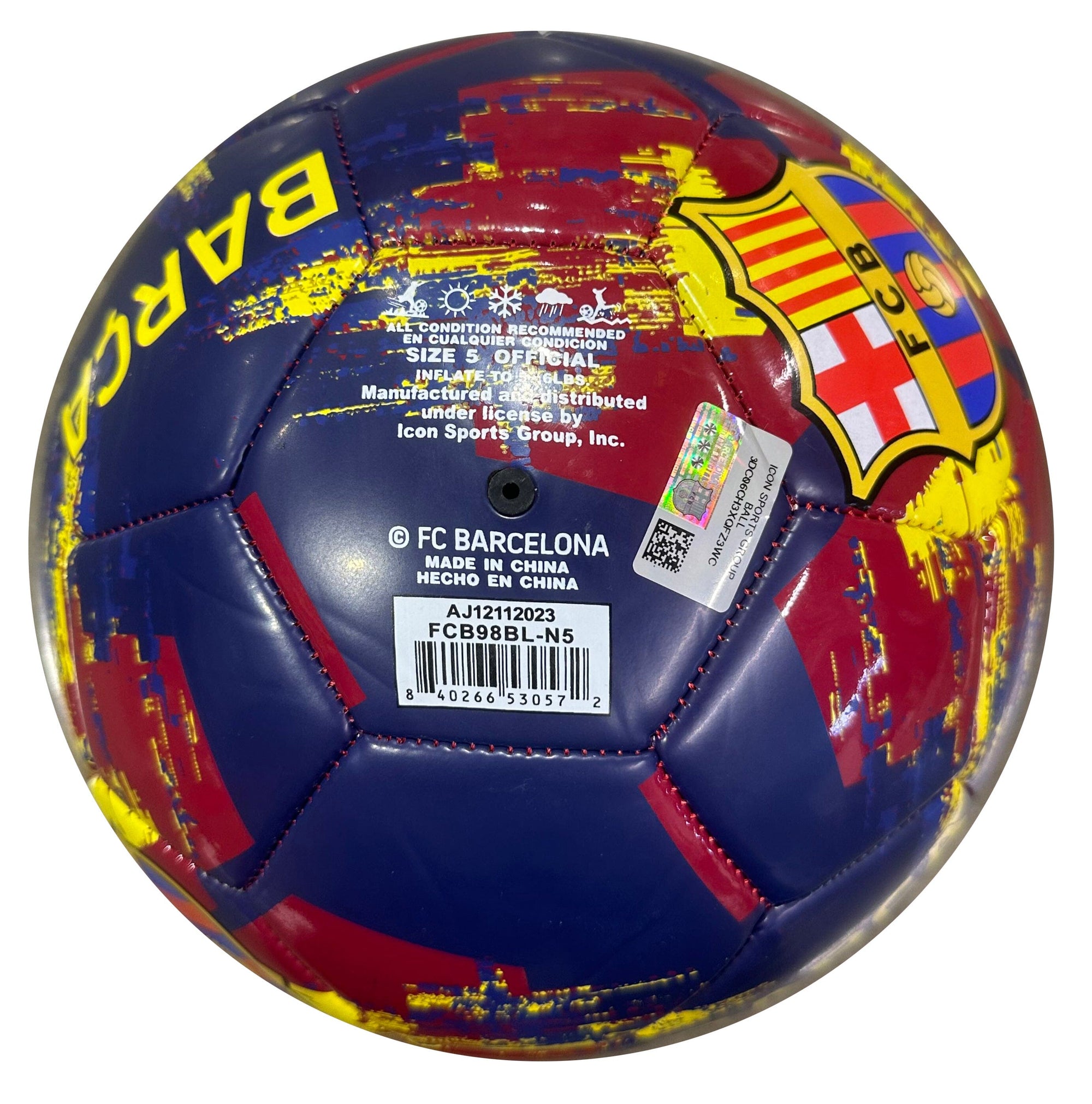 Icon Sports FC Barcelona Soccer Ball | FCB98BL Soccer Ball Icon Sports 