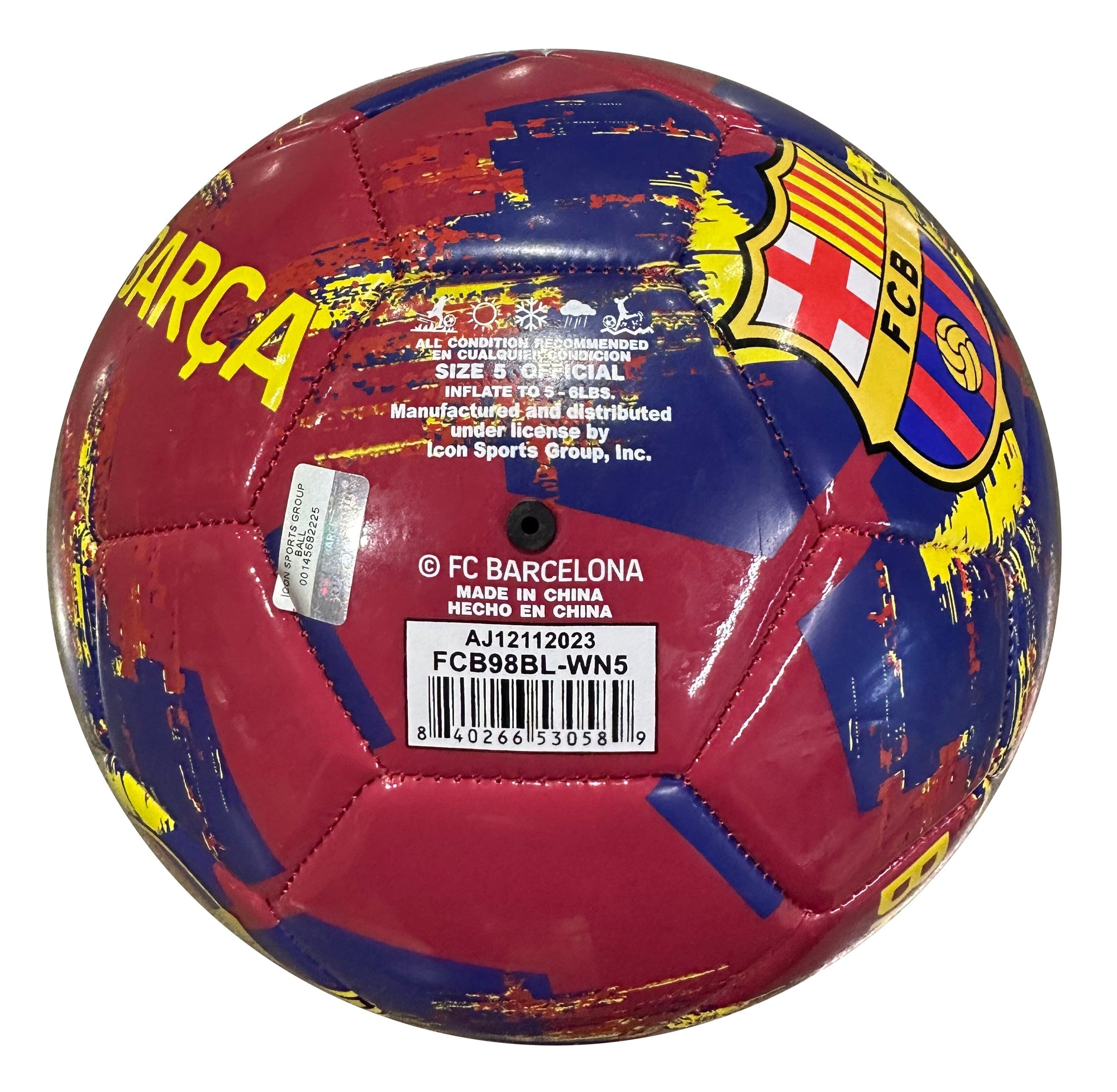 Icon Sports FC Barcelona Soccer Ball | FCB98BL Soccer Ball Icon Sports 