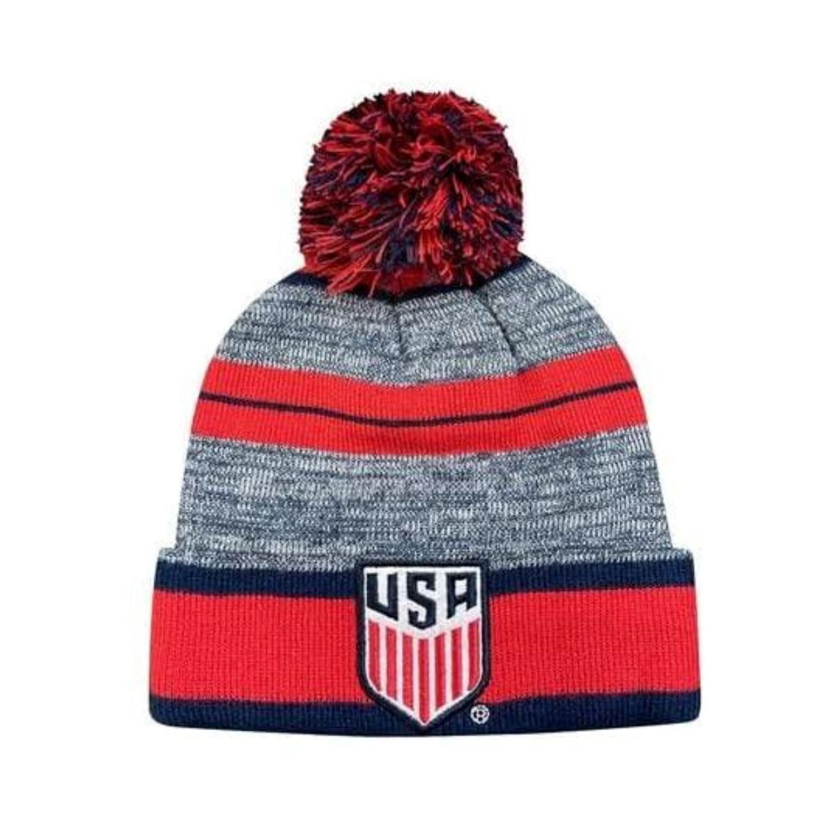 Icon Sports U.S. Soccer USMNT Youth Pom Beanie | USSF48BN-2 Beanie Icon Sports Group Red 