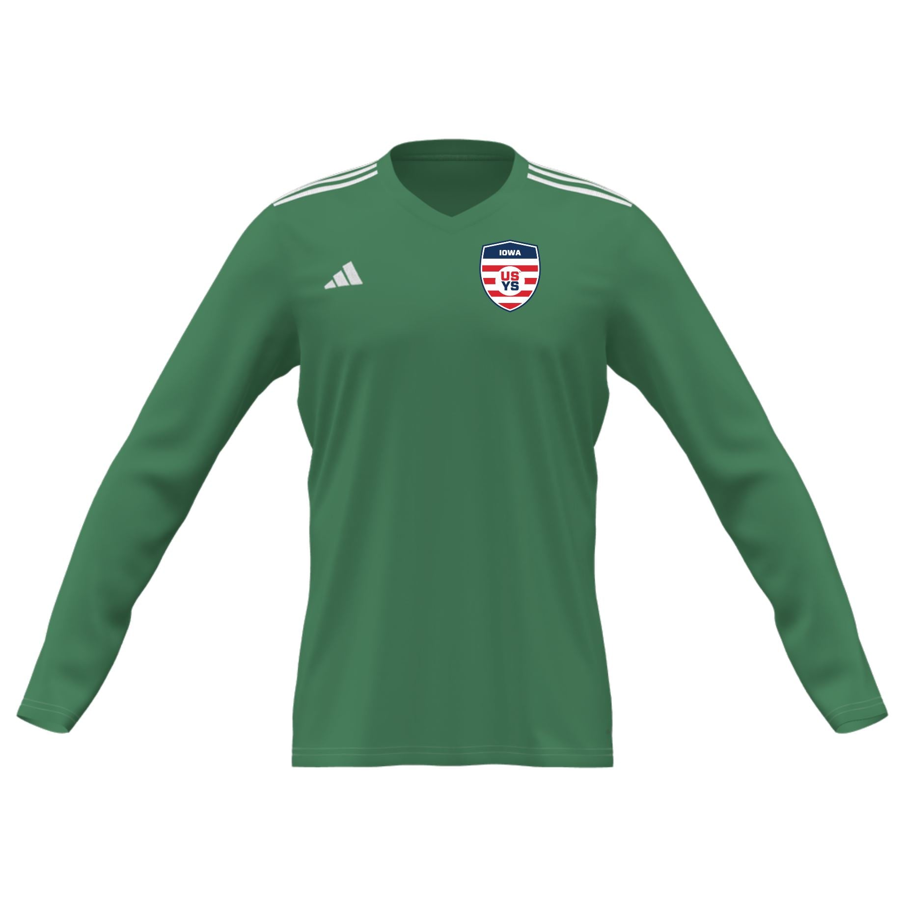 Iowa ODP GK Long Sleeve Jersey Jersey adidas Youth Small (9-10) Green 