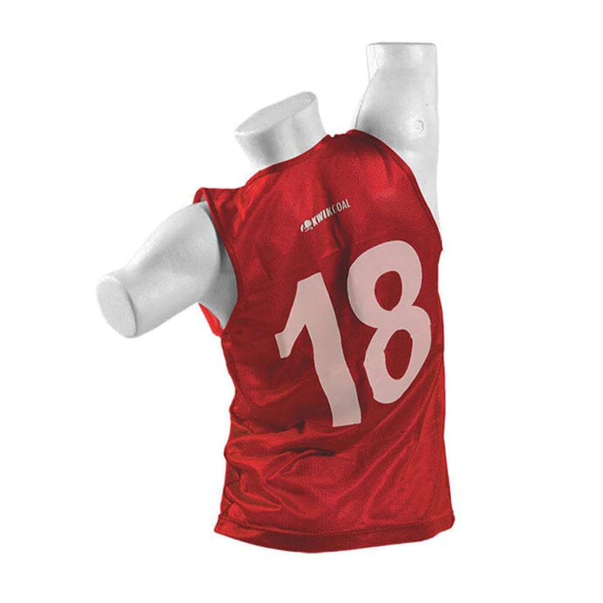 Kwikgoal Numbered Vests 1-18 | 19A9 Training equipment Kwikgoal Adult Red 
