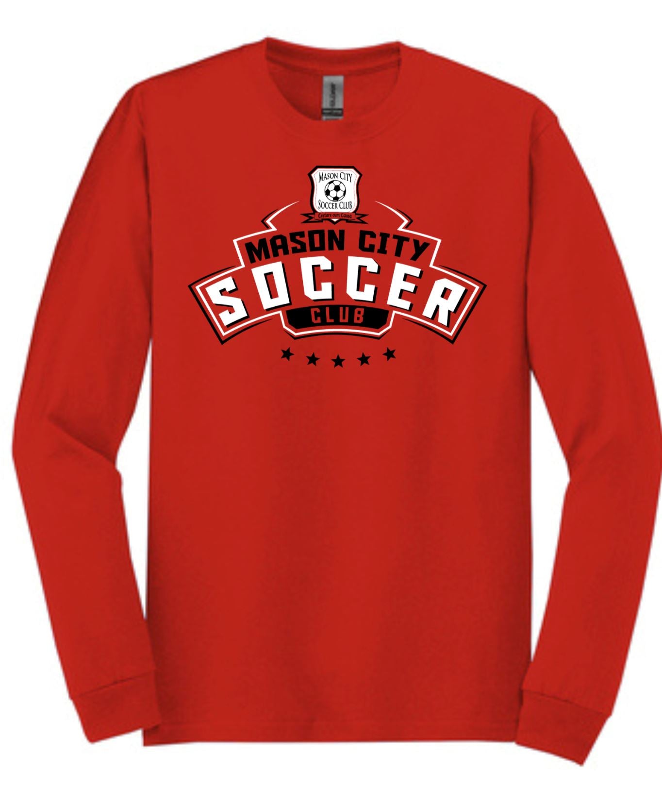 Mason City Soccer Club | Men's Short Long Sleeve Long Sleeve T-Shirt Goal Kick Soccer Medium Red 