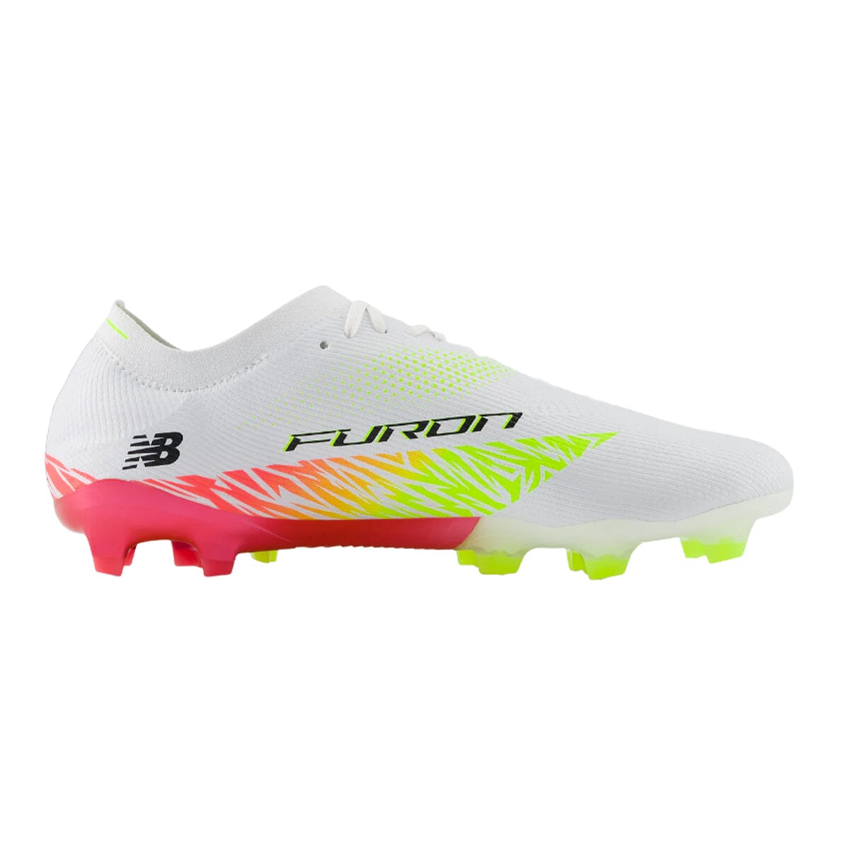 New Balance Men&#39;s Furon Elite FG V8 Soccer Cleats | SF1FIB8 Soccer Cleats New Balance 7.5D White/Energy Red/Hi-Lite 