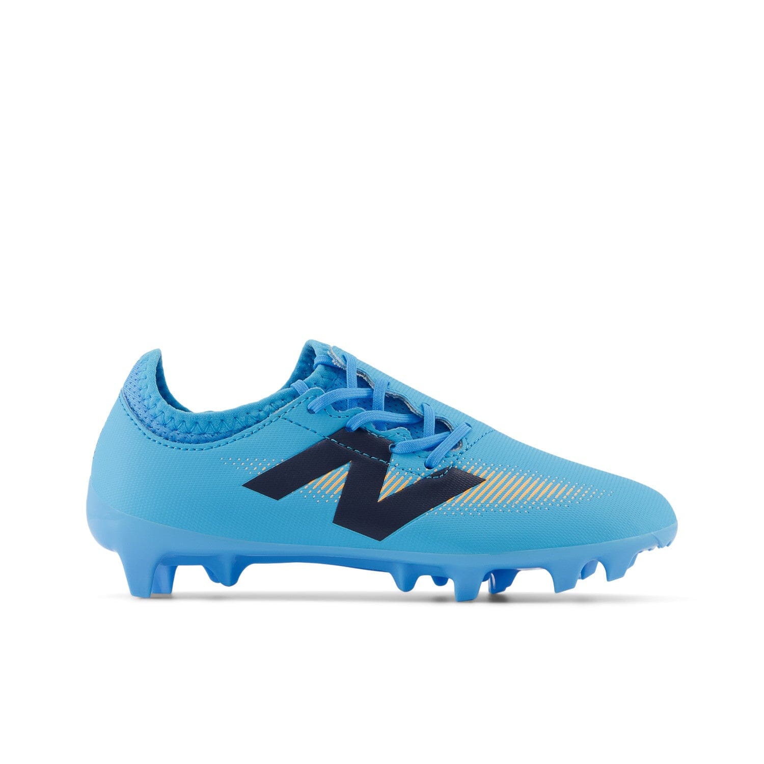 New Balance Unisex-Youth Furon Dispatch FG V7+ Soccer Shoe | SJF3FS75 Soccer Shoes New Balance 12K Team Sky Blue/Mango 