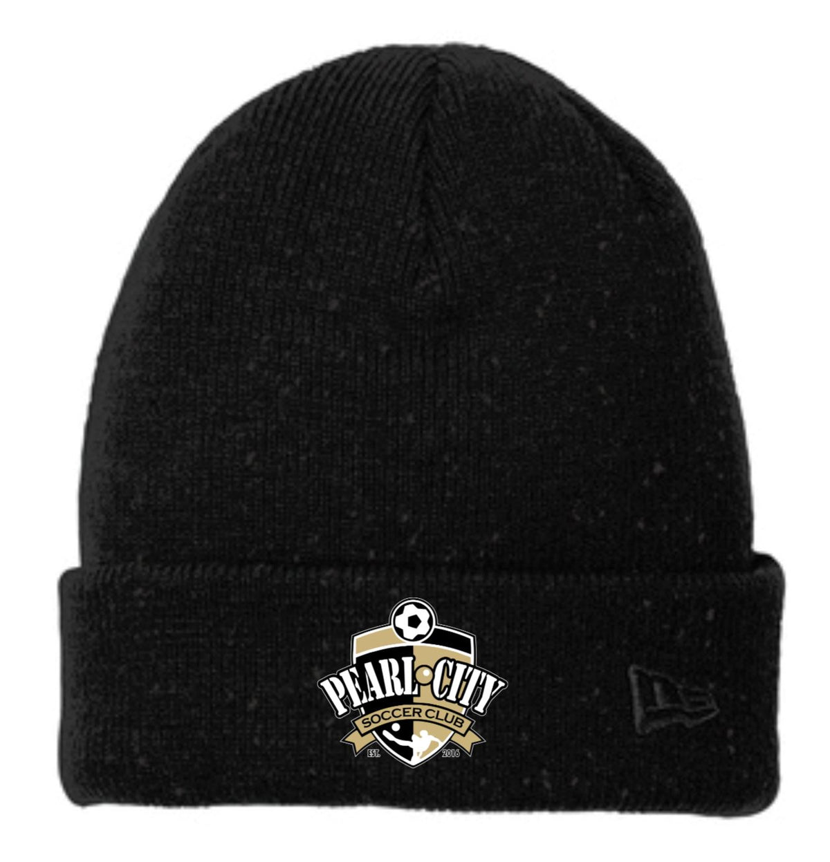 Pearl City Soccer Club New Era Speckled Beanie Beanie Goal Kick Soccer OS Black 