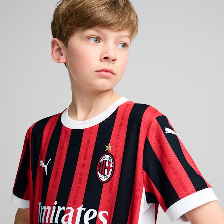 Puma AC Milan 24/25 Youth Replica Home Soccer Jersey | 77498401 - Goal Kick Soccer