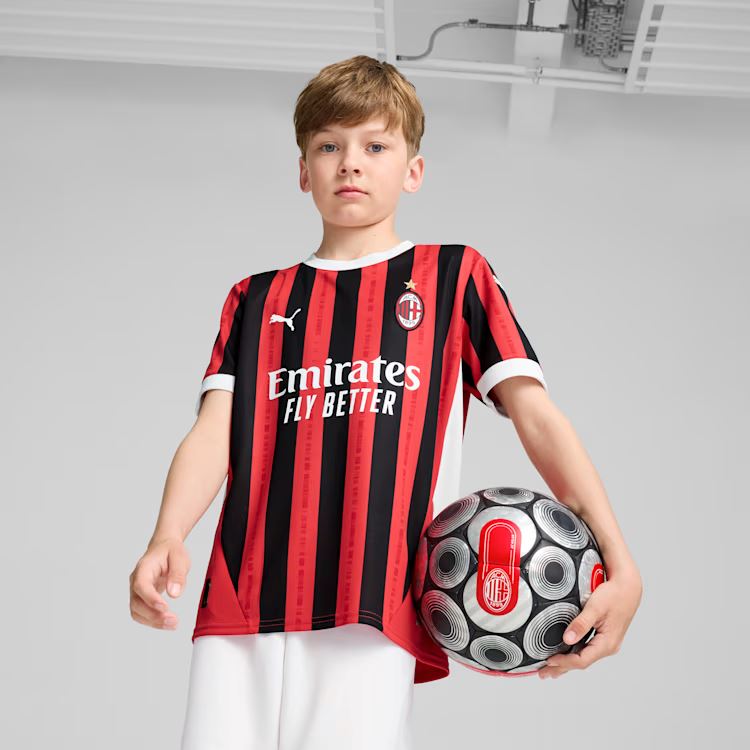 Puma AC Milan 24/25 Youth Replica Home Soccer Jersey | 77498401 - Goal Kick Soccer