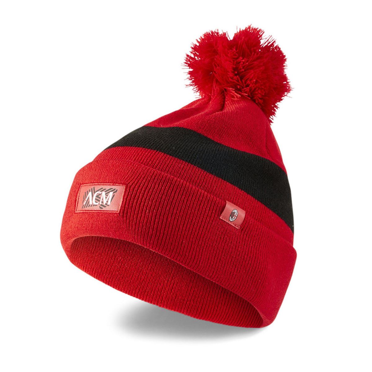 Puma AC Milan Pom Pom Soccer Beanie | 02337605 Beanie Puma Kids/Pet Puma Black-Tango Red 