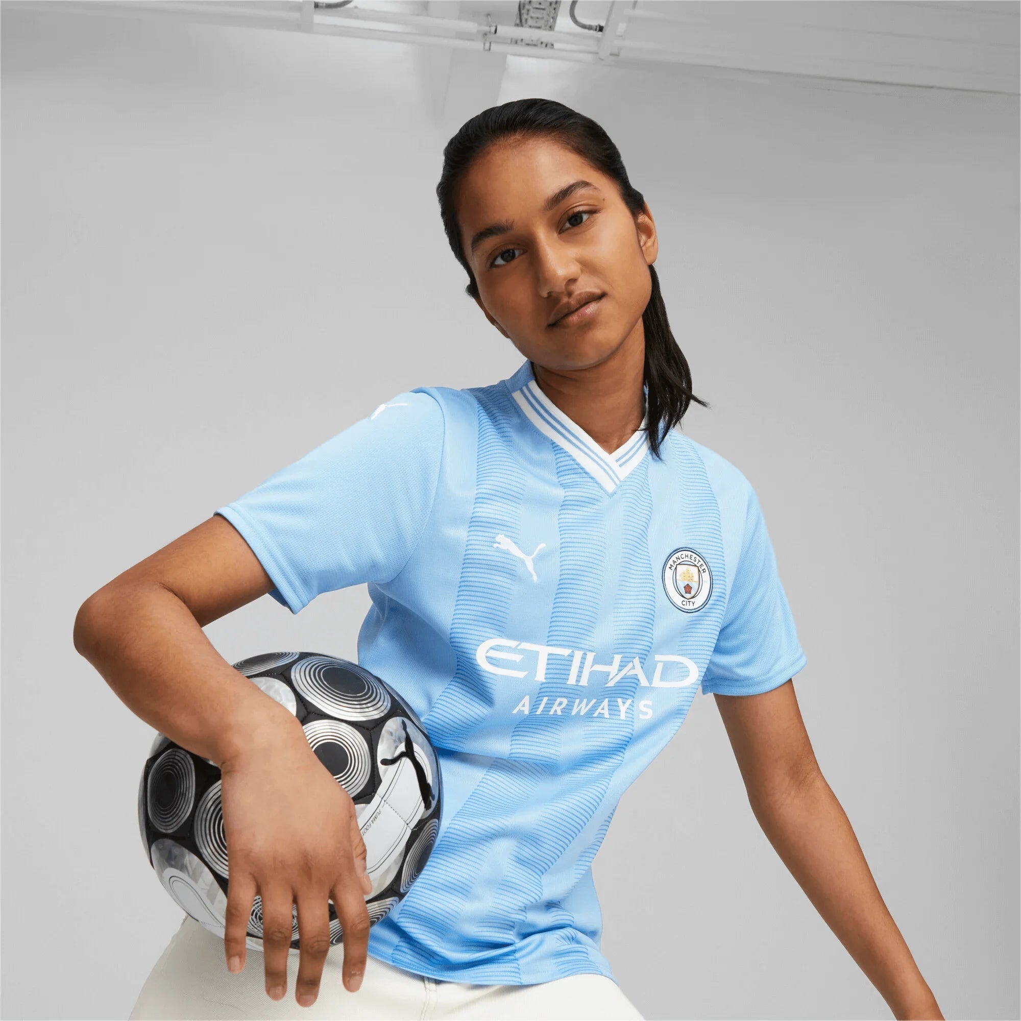 Puma Manchester City 23/24 Replica Home Women's Soccer Jersey | 77044001 Jersey Puma 