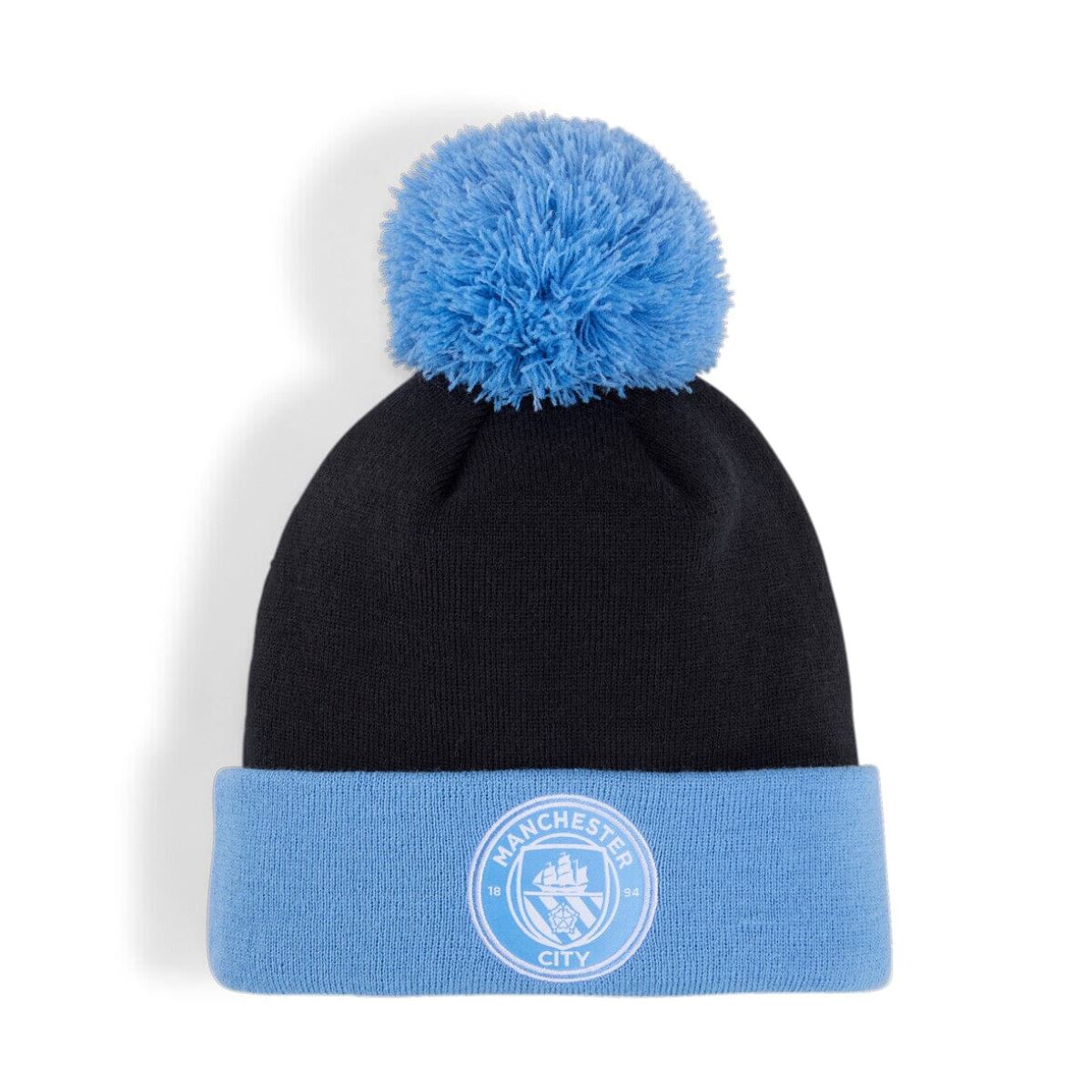 Puma MCFC ftblESSENTIALS Pom Pom Beanie | 02561303 Hat puma Adult Blue 