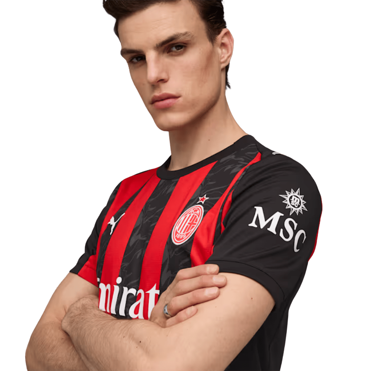 Puma Men's AC Milan Replica Home Jersey 77996201 Goal Kick Soccer