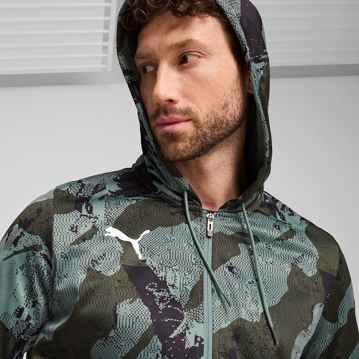 Puma Men's Individual Liga CAMO Full Zip Hoody | 65953601 - Goal Kick Soccer