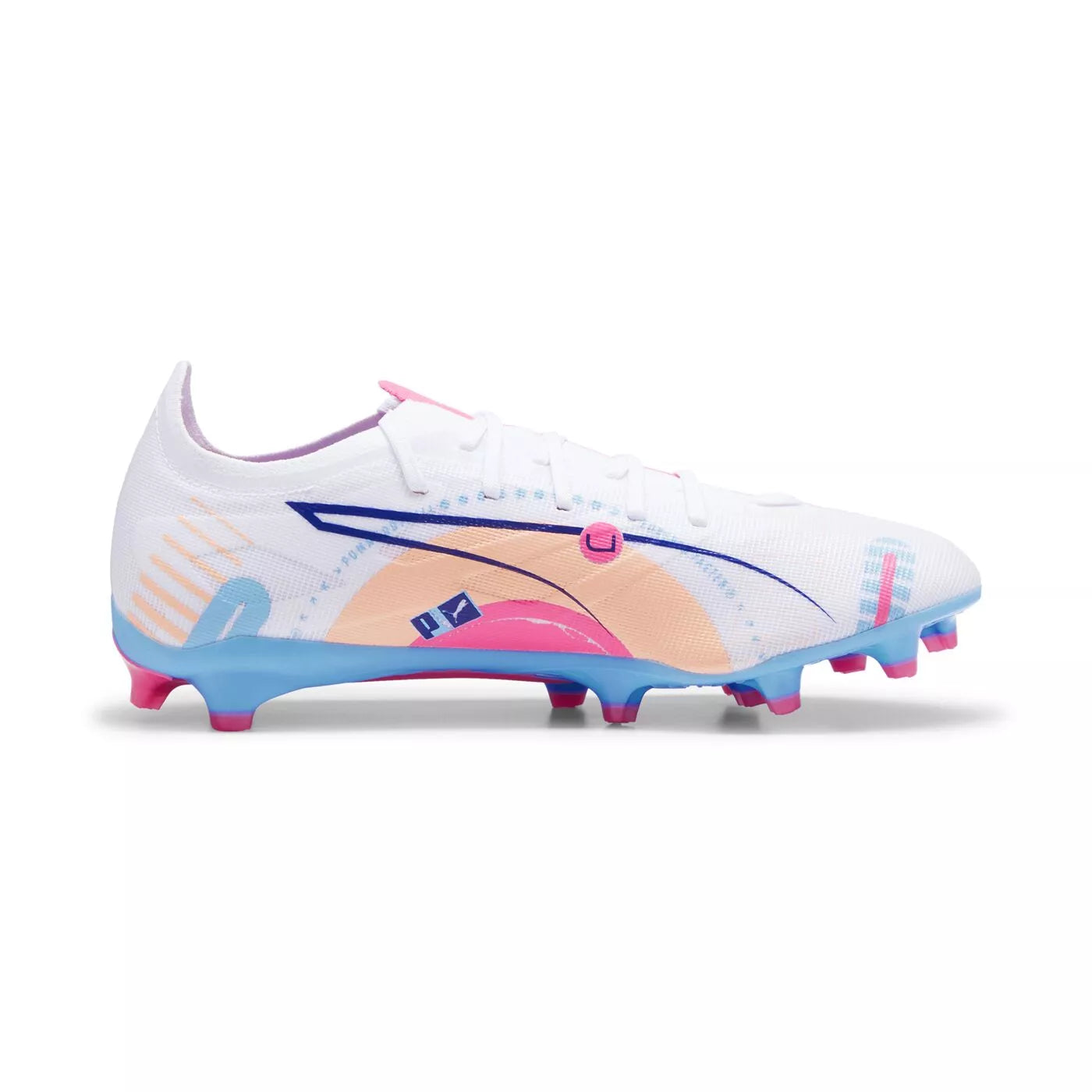 Puma Men's Ultra 5 Match Volume Up FG/AG Soccer Cleats | 10806401 Soccer Shoes Puma 8 White 