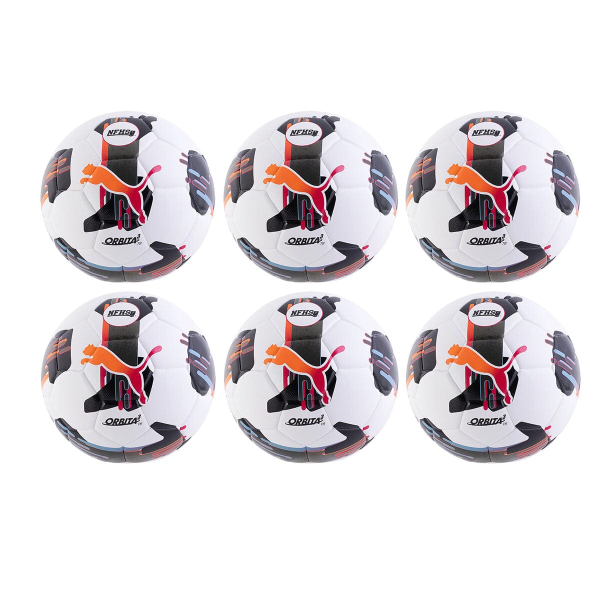 Puma Orbita 3 TB NHFS Soccer Ball Soccer Ball Puma 6pack (size 4) White 