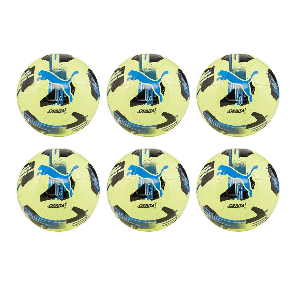 Puma Orbita 6 MS Soccer Ball - 6Packs Soccer Ball Puma 3 Fizzy Yellow 