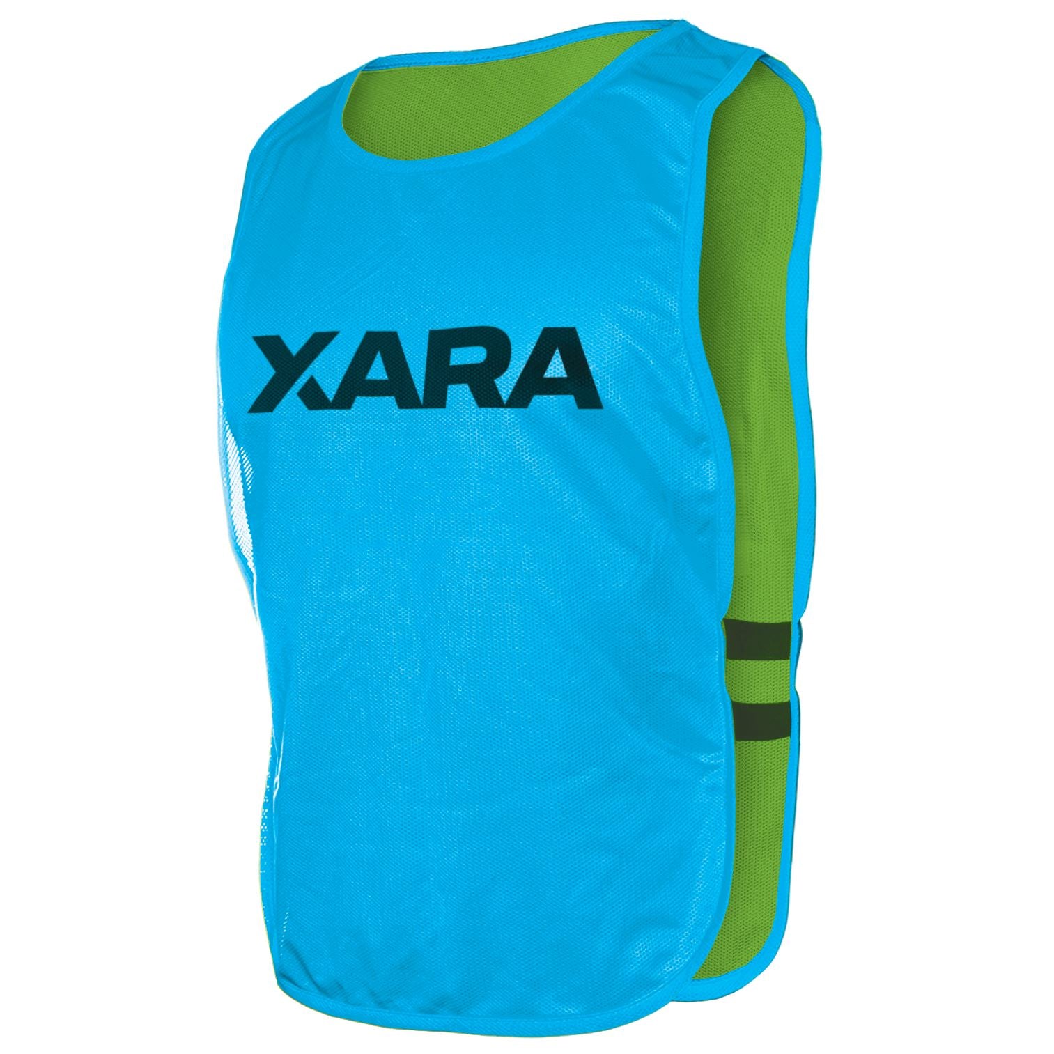 Reversible Training Bib - Unisex Coaches Gear Xara Soccer Bright Blue/Light Green Youth 