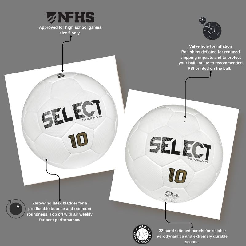 Select Numero 10 NFHS v25 Soccer Ball - Goal Kick Soccer