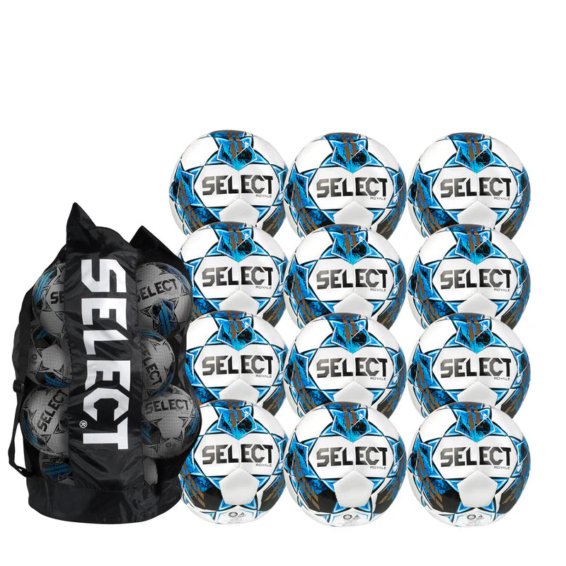 Select Royale v22 12- Pack + 1 Duffle bag Goal Kick Soccer Blue 5 