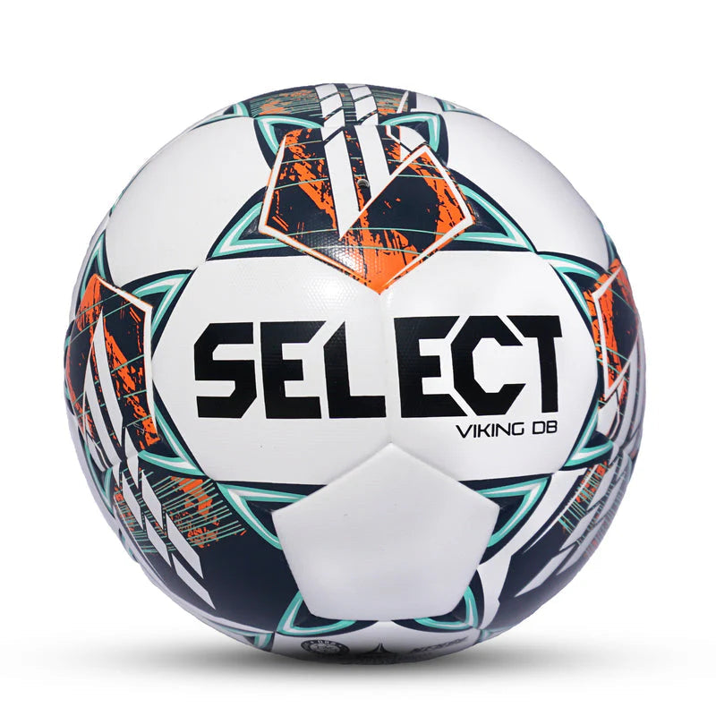 Select Viking DB NFHS v24 Soccer Ball Soccer Balls Select 5 White/Teal/Orange 