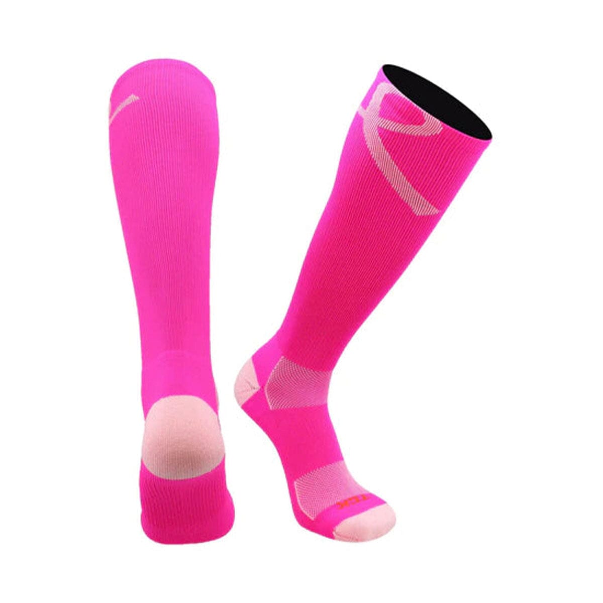 TCKAware Performance Pink Ribbon Awareness Socks Over the Calf Soccer Socks TCK Medium 