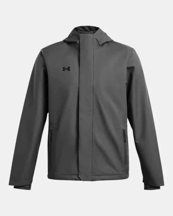 Under Armour Men's Stormproof Lined Rain Jacket | 1369254-001 Jacket Under Armour Adult Small Castlerock / Black 