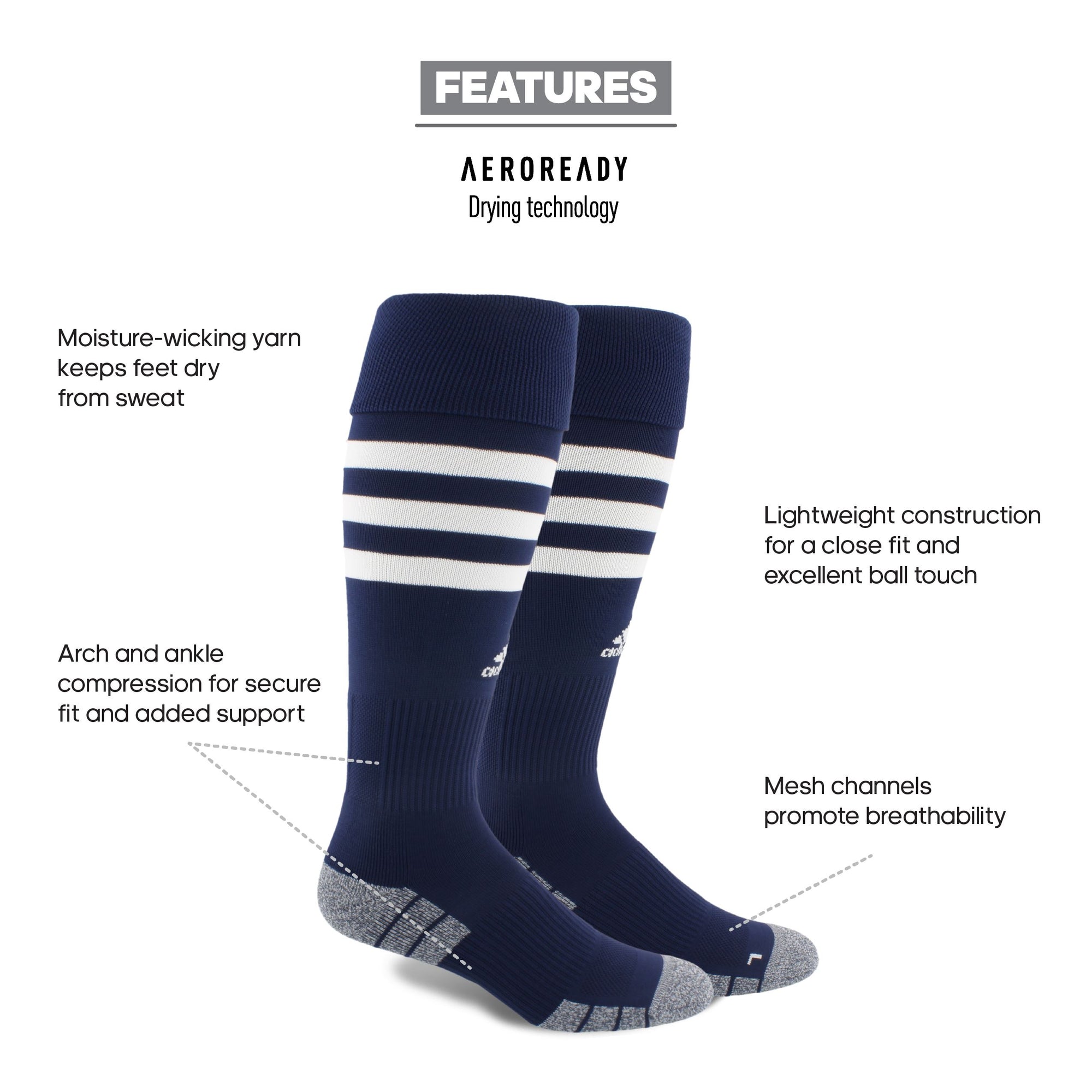adidas 3 Stripe Hoop Socks OTC Soccer Socks Adidas 