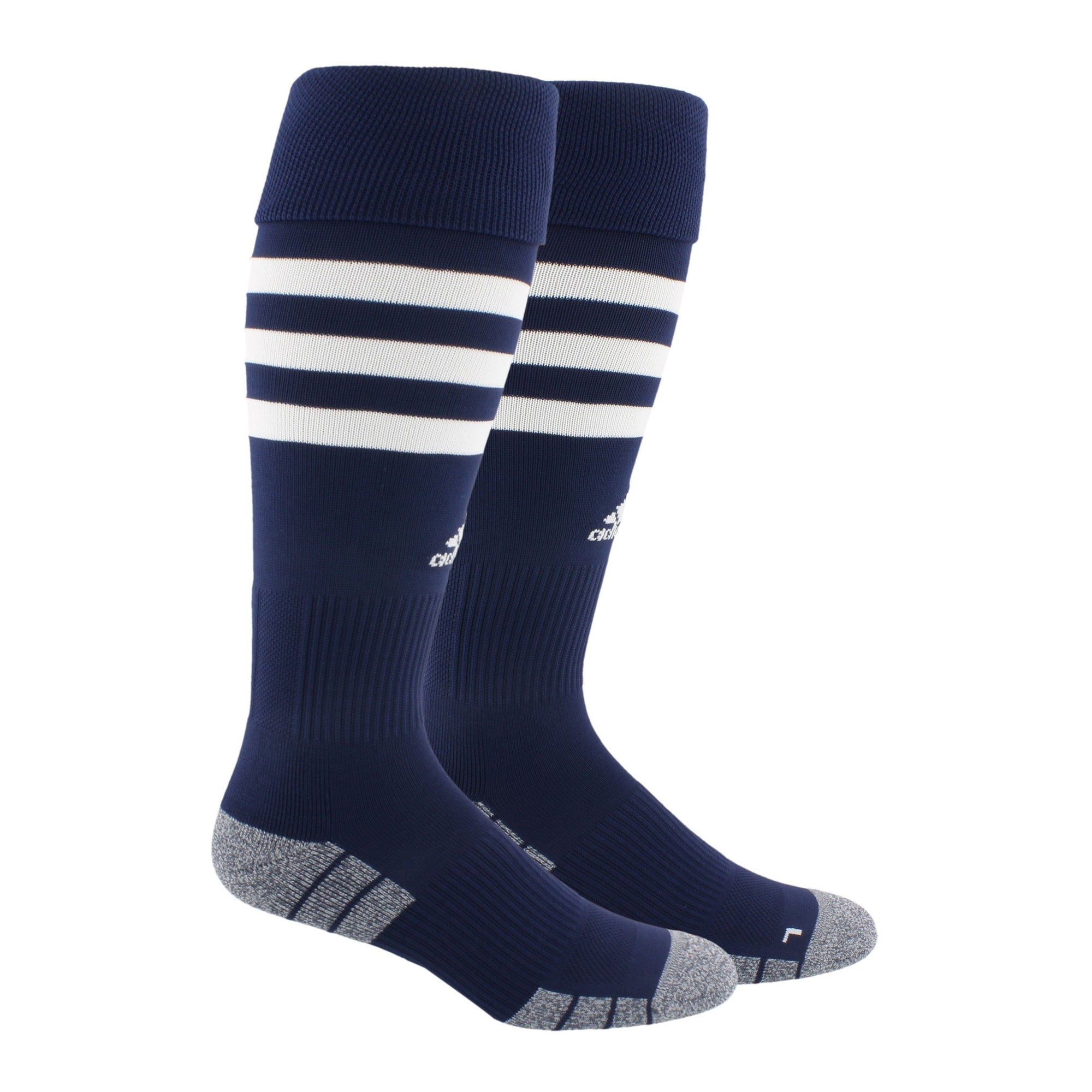 adidas 3 Stripe Hoop Socks OTC Soccer Socks Adidas Small Navy Blue 