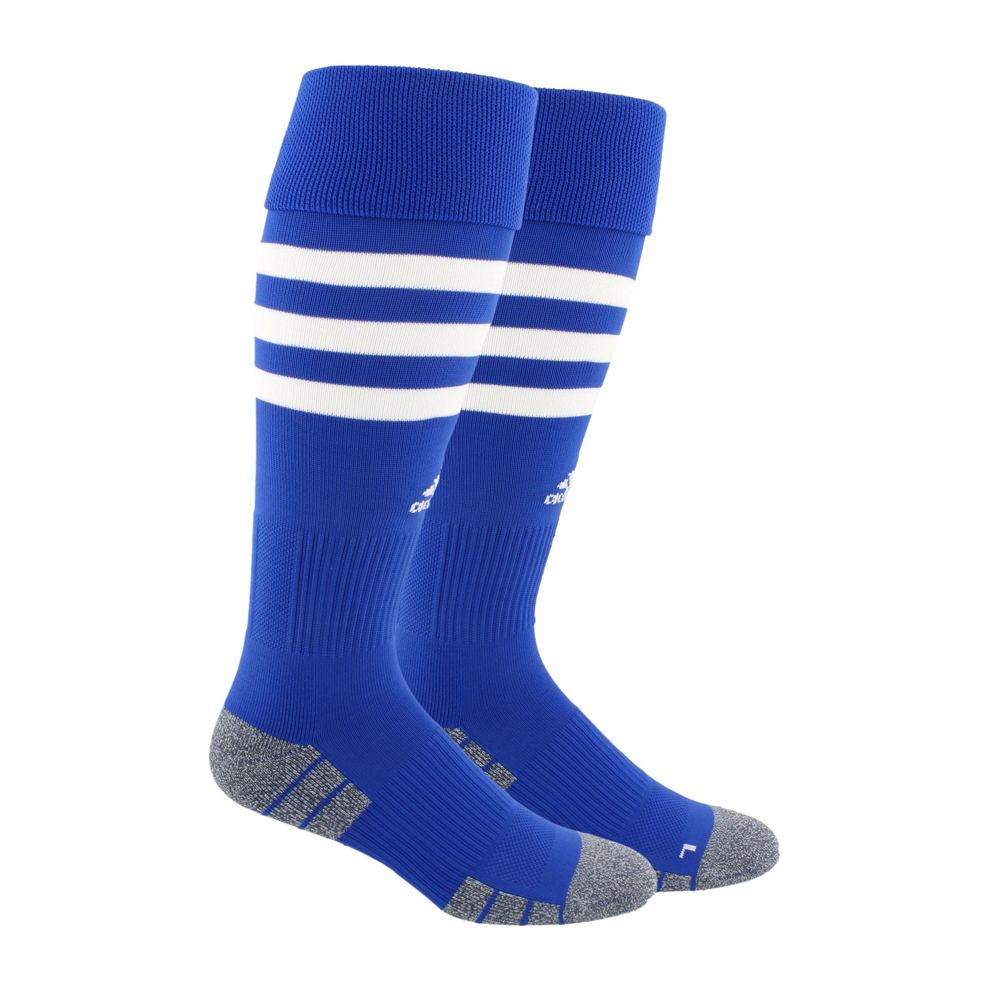adidas 3 Stripe Hoop Socks OTC Soccer Socks Adidas Small Royal Blue 