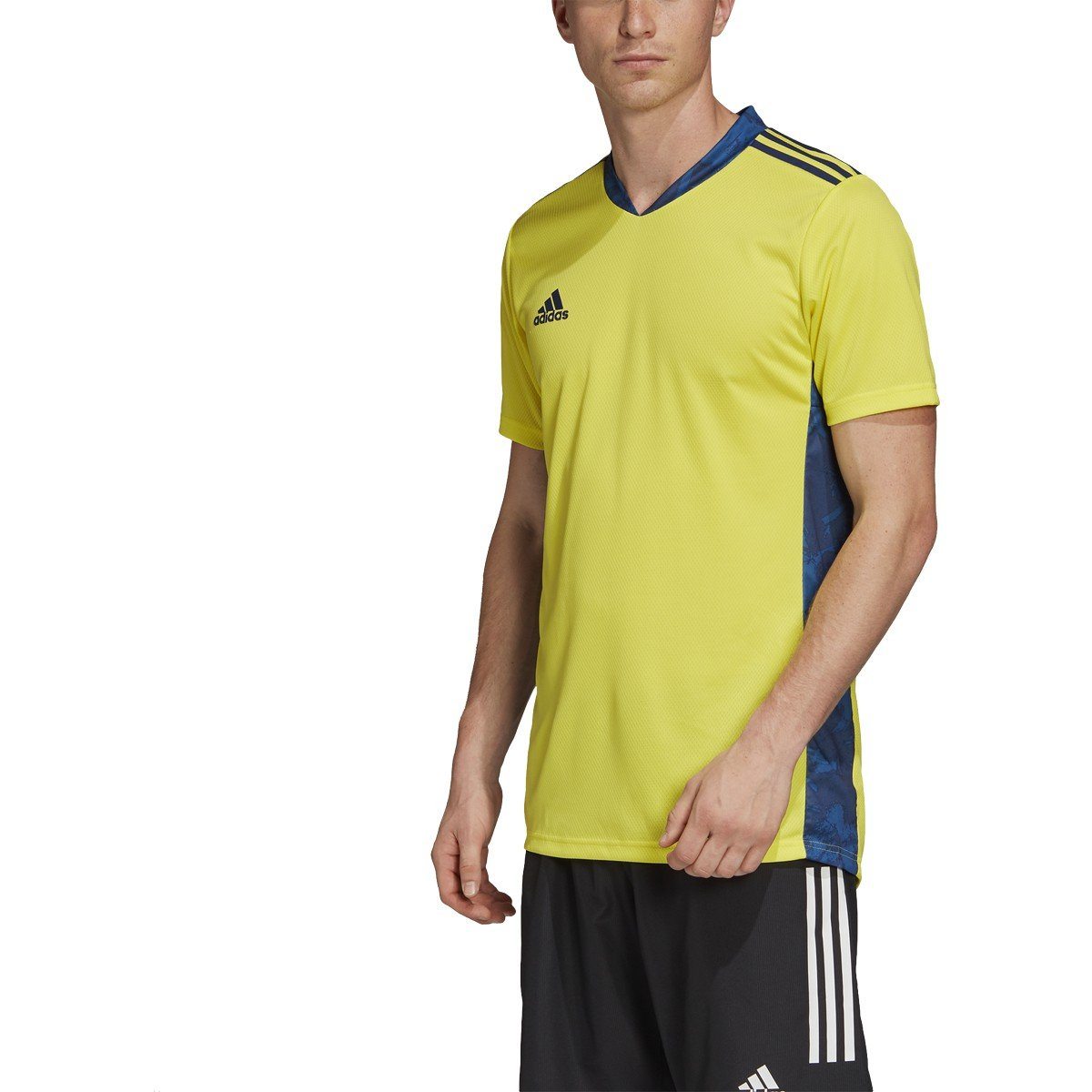 adidas Adipro 20 Short Sleeve Goalkeeper Jersey | FI4207 Jersey Adidas Adult Small SHOCK YELLOW/TEAM NAVY BLUE 