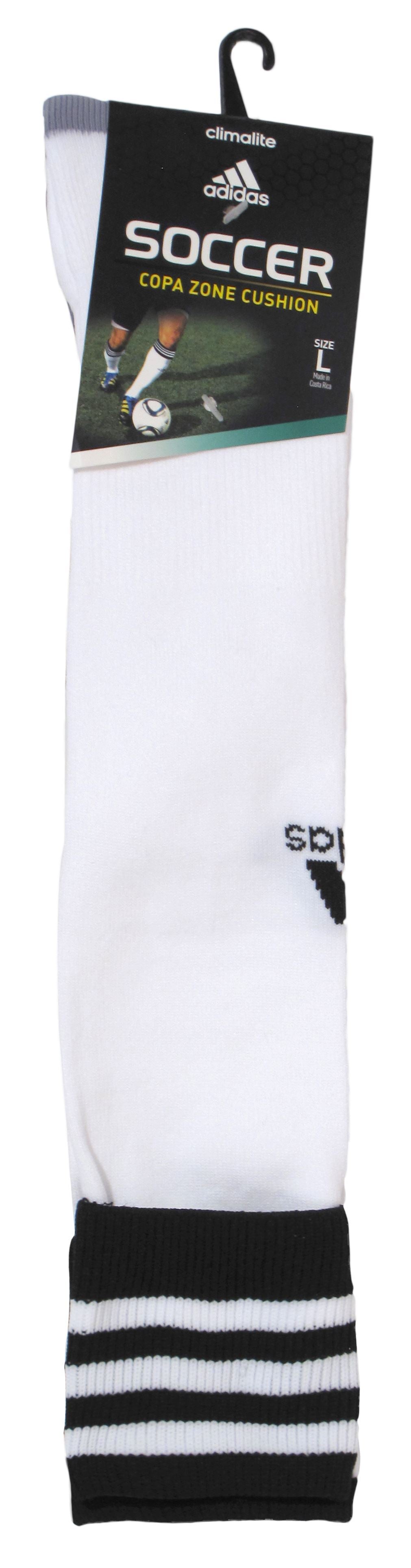 adidas Copa Zone Cushion 2.0 Socks (White/Black) Soccer Socks adidas 