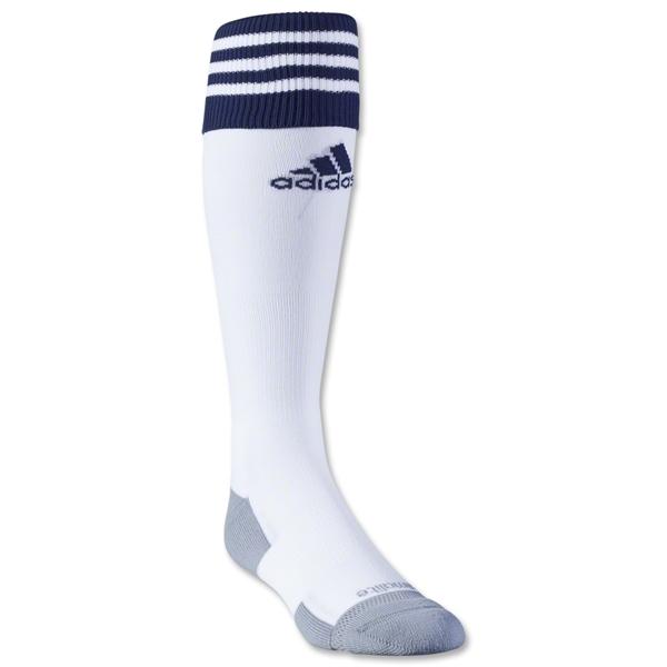 adidas Copa Zone Cushion II Soccer Sock (white/navy) Soccer Socks Adidas X-Small White/New Navy 