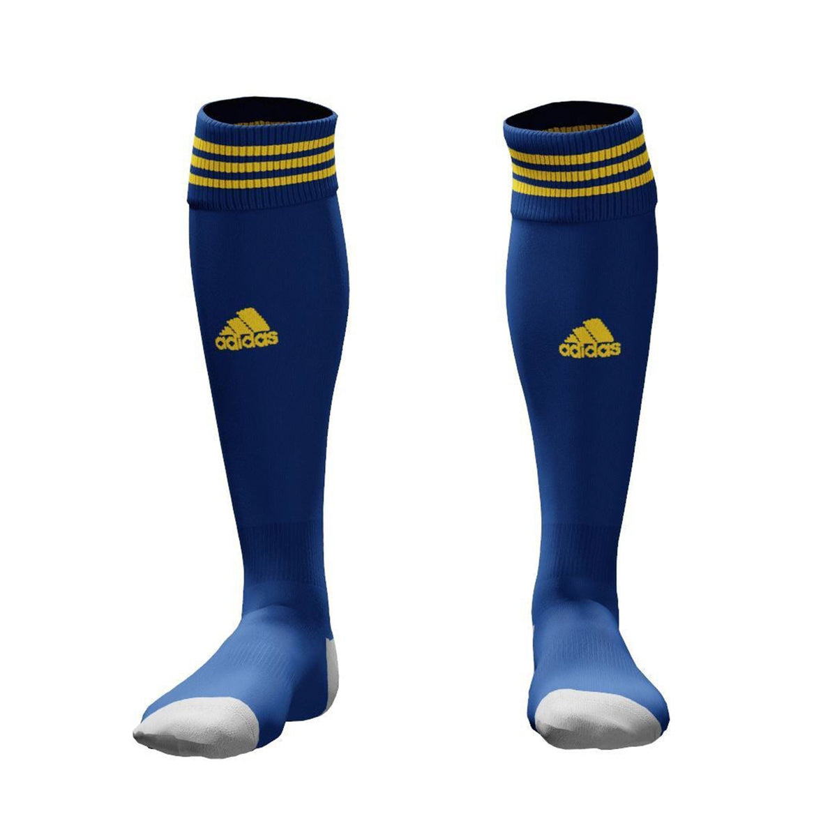 adidas Custom Socks | Dark Blue/Yellow Soccer Socks Adidas Size 1 (3-4.5) Dark Blue/Yellow 