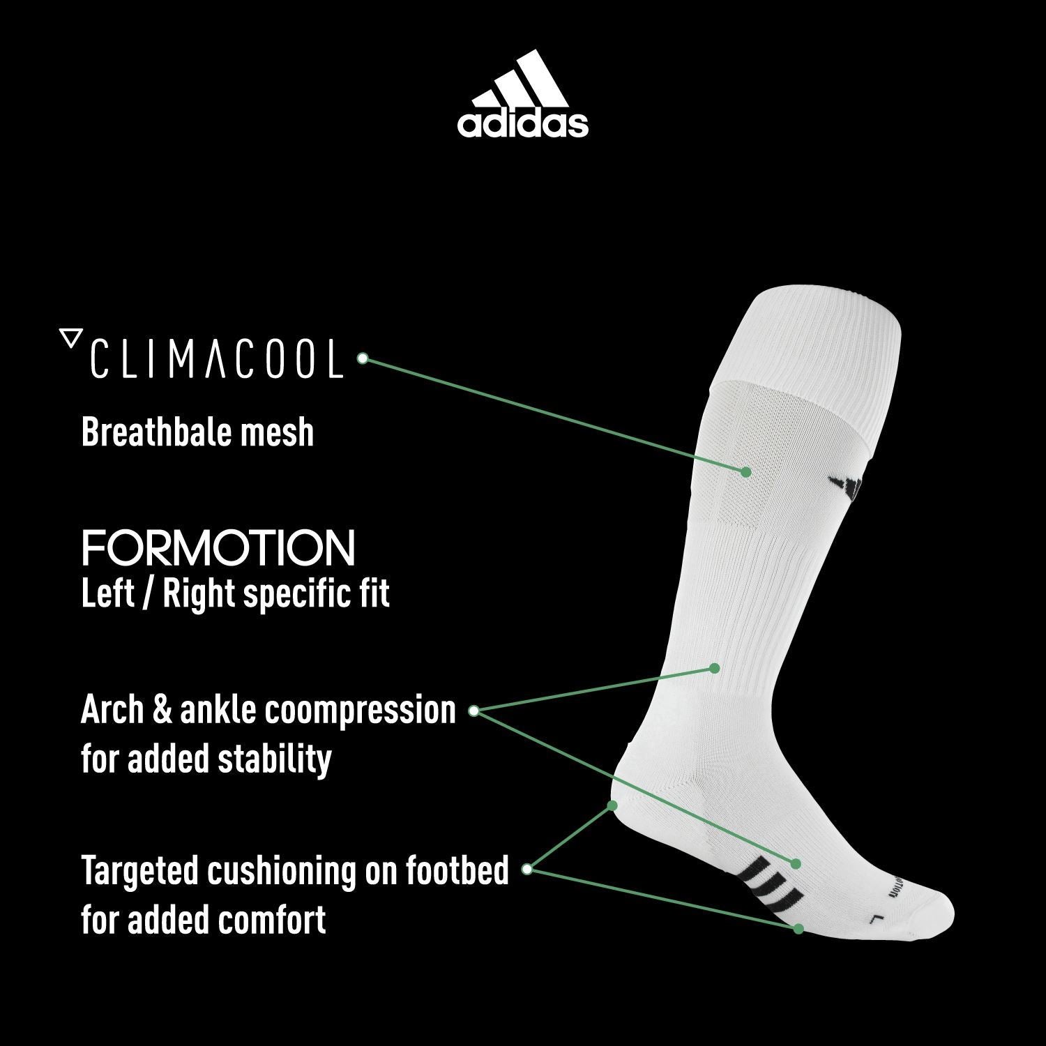 adidas Formotion NCAA Elite Sock (Navy) Soccer Socks Adidas 