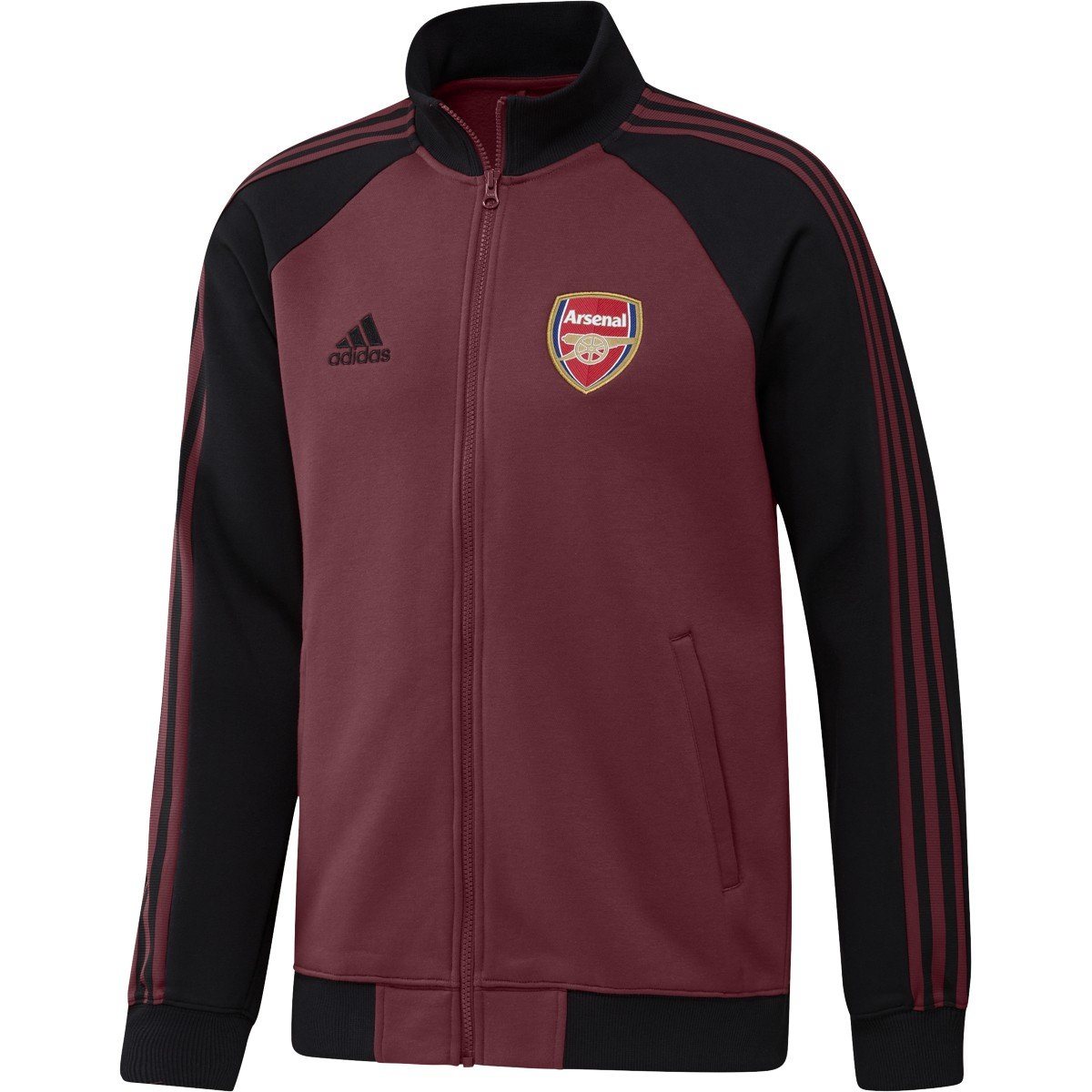 adidas Men's Arsenal FC 2021/2022 Anthem Jacket | HA5256 Jacket Adidas Adult Small Noble Maroon/Black 