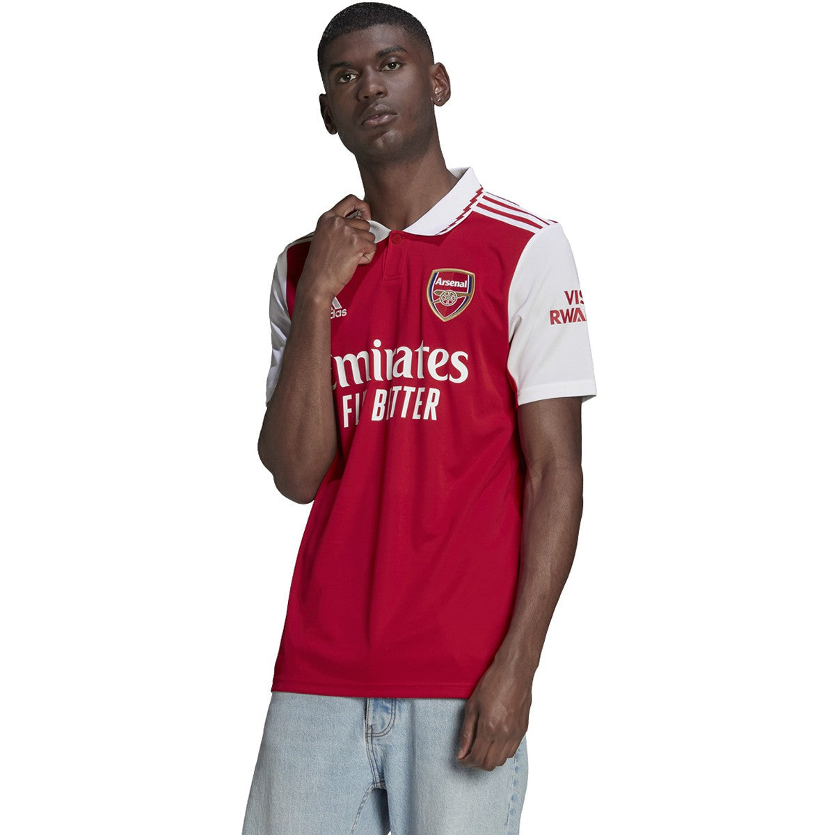 adidas Men's Arsenal FC 2022/2023 Home Jersey | H35903 Jersey Adidas Small Scarlet/White 