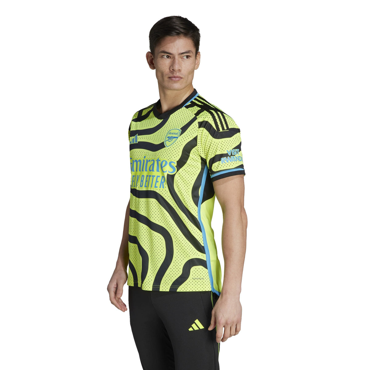 adidas Men&#39;s Arsenal FC 23/24 Away Jersey | HR6927 Jersey Adidas Adult Small Team Solar Yellow 2 / Black 