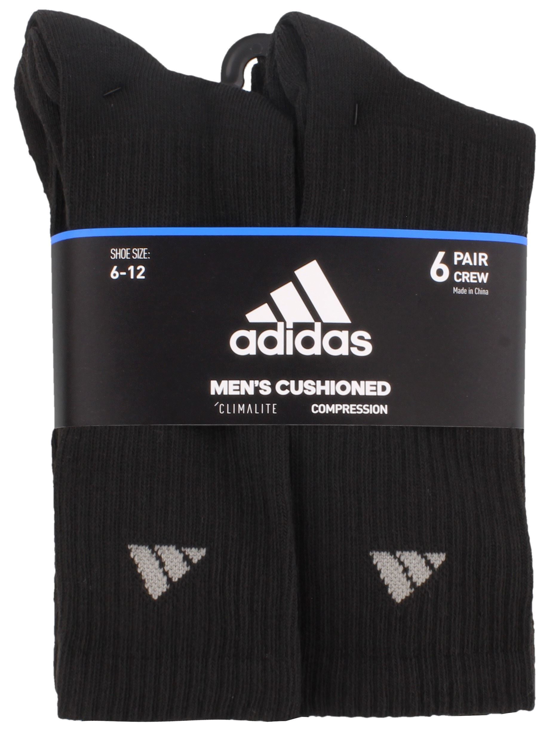 adidas Men's Athletic Crew Socks - 6 Pack